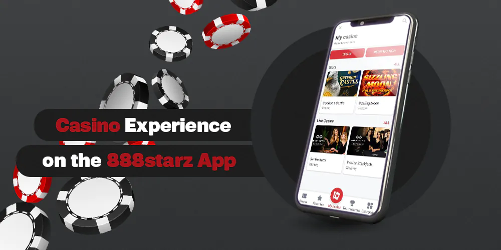 Casino experience on the 888starz app